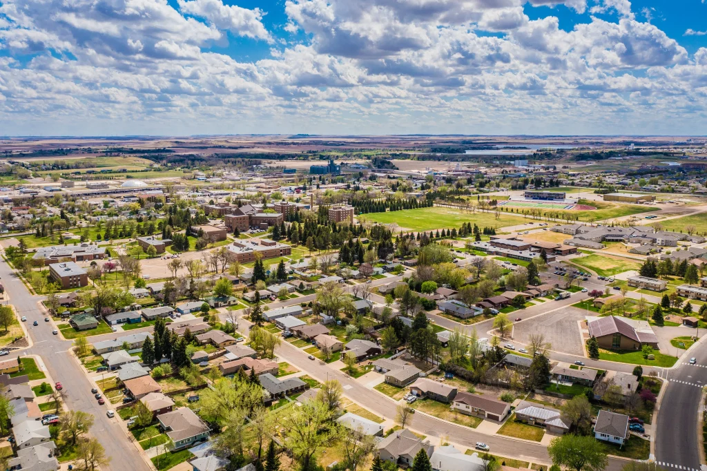 Affordable homes in a quiet North Dakota neighborhood