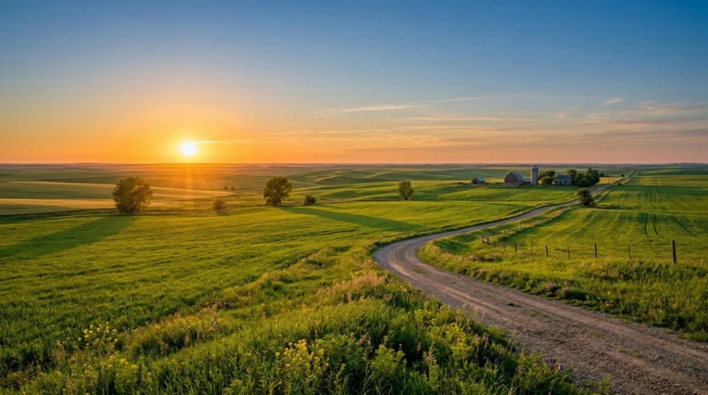 Summer weather in north dakota long daylight sunset